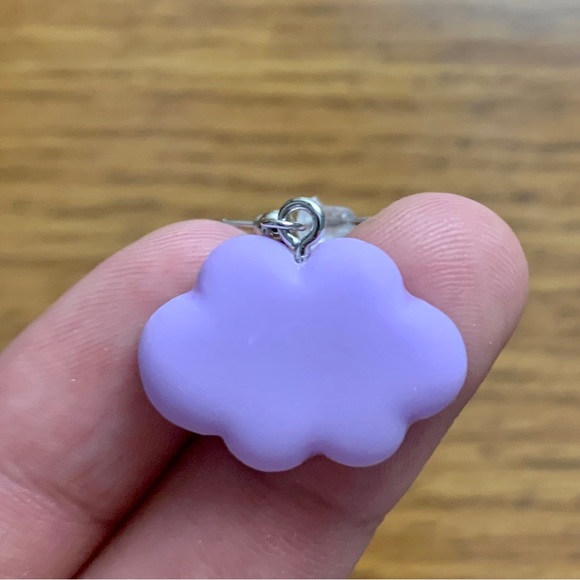 Purple Cloud Drop Earrings - Picture 4 of 8